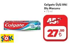 COLGATE ÜÇLÜ ETKİ DİŞ MACUNU 75 ML COLGATE ÜÇLÜ ETKİ DİŞ MACUNU 75 ML